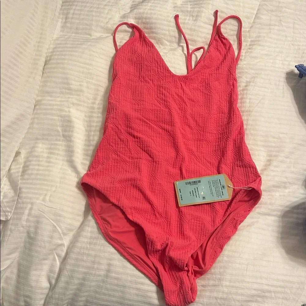 Faherty Pink One-Piece Swimsuit